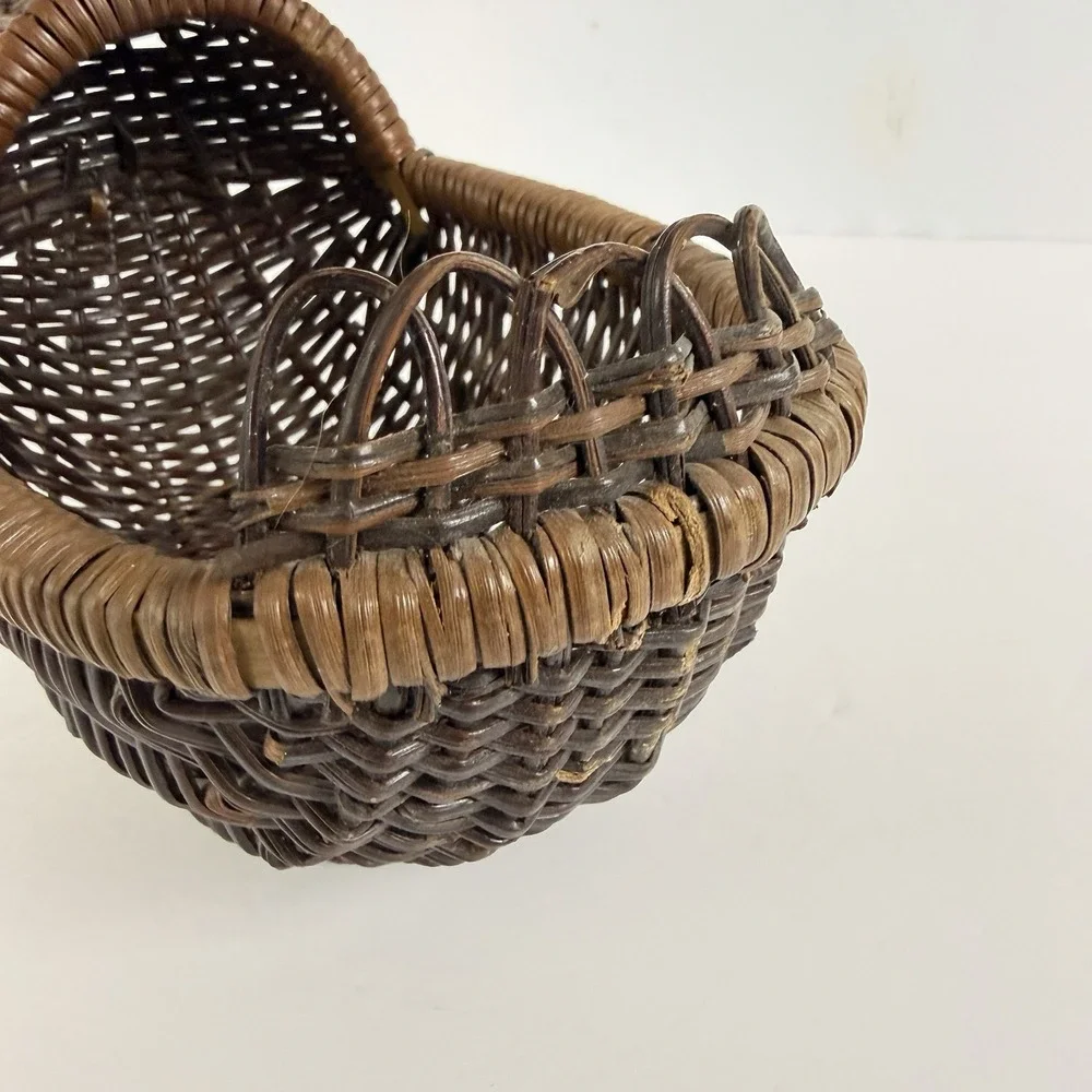 Vintage Wicker Duck Goose Basket Handwoven Bird Basket Rustic Farmhouse Decor